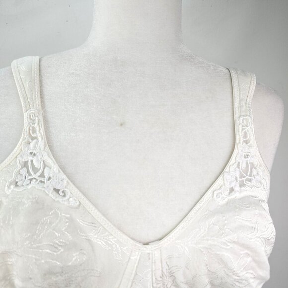 VTG Playtex Secrets Bra White Floral Cotton Underwire Full Coverage Bra 4415 - Picture 5 of 8